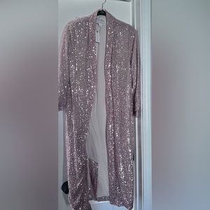 Anthropologie sequin, duster, extra small